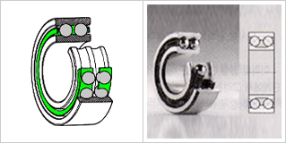 Double row angular ball bearing